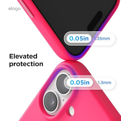 elago Premium Magnetic Silicone Case for iPhone 17 | Compatible with MagSafe, Liquid Silicone Material, Protection, Shockproof, Slim Phone (Ice Red) - color: Ice Red, size: iPhone 17