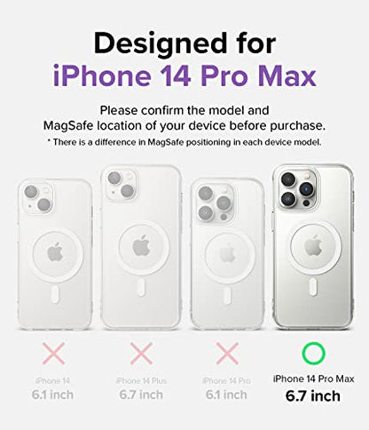 Ringke for iPhone 14 Pro Max Case [Fusion Magnetic Matte Clear] | Compatible with MagSafe, Oil & Dirt Resistant, Anti-Fingerprint Technology Prevents Oily Smudges, Feels Velvety Soft - size: iPhone 14 Pro Max