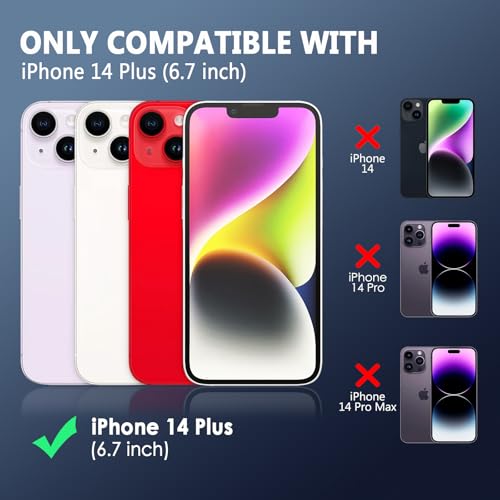 FanTEK Phone Case Compatible with iPhone 14 Plus Case, Anti-Scratch & Fingerprint Phone Case Protective Cover, Matte Black - size: iPhone 14 Plus