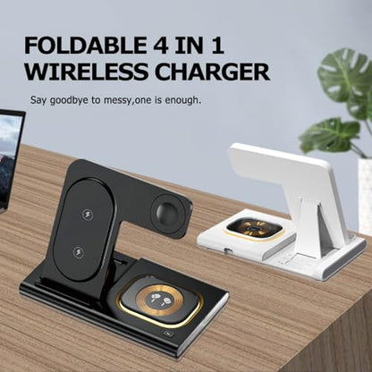 Charging Stand for Phone 16 15 14 13 12 11 Watch 10 9 8 7 6 5 4 3 2 and Earphone 4 3 2 Multiple Device Charging - color: black