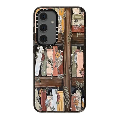 CASETiFY for Galaxy S24+ Case - Impact | 8.2 ft. 4x Military Grade Drop Protection | Bookshelf Garden by KT's Canvases | Black - color: Bookshelf Garden, size: Galaxy S24+ (6.7")