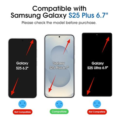 amFilm OneTouch for Samsung Galaxy S25+ Plus Screen Protector TemperedGlass - size: S25P-6.7"