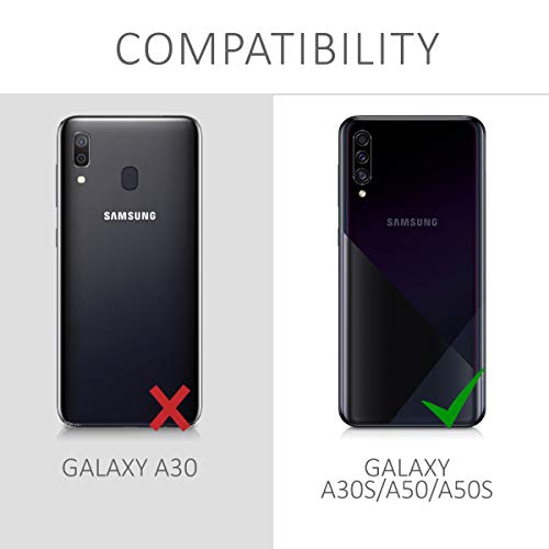 kwmobile Case Compatible with Samsung Galaxy A30s Case - Soft Slim Protective TPU Silicone Cover - Black Matte - color: black matte