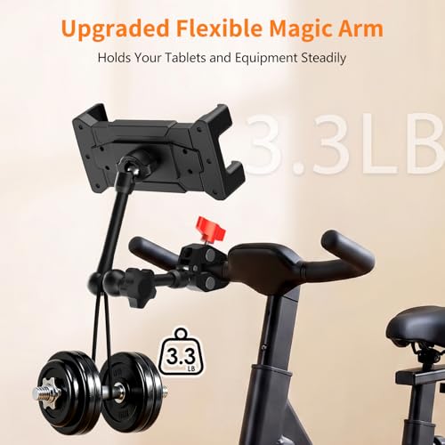 Portable Tablet Stand for Desk, 360° Adjustable iPad Holder for Bed, Metal Desk Clamp with Sturdy Aluminum Tablet Arm Mount for 4.7"-13.5" Kindle,iPad Pro/Air/Mini, iPhone,for Kitchen,Work,Video Call