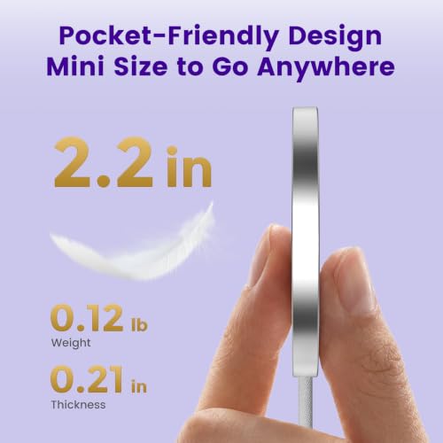 15W Magnetic Fast Charging Pad, Wireless Charger for Apple MagSafe - color: White*2