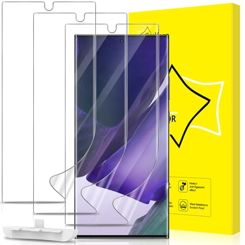 GiiYoon 3 PACK Screen Protector for Samsung Galaxy Note 20 Ultra Flexible TPU Film [Support Fingerprint Touch] [HD Full Coverage] [Easy Installation] [Scratch Resistant] - size: Samsung Galaxy Note 20 Ultra