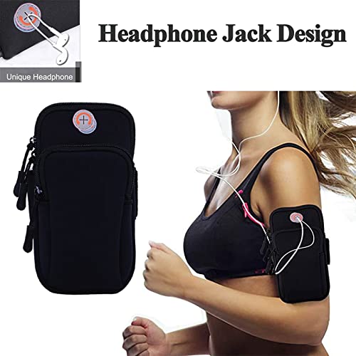 Phone Holder for Running Armband iPhone 17 16 16e 15 14 13 12 11 Pro Max Xs Xr X Plus Air Mini Pouch,Samsung Galaxy S26 S25 S24 S23 S22 Ultra Note,Black Cell Phone Arm Bands Sleeve Sports Gym - color: 2-Black