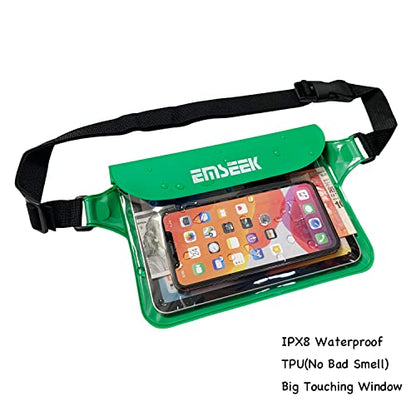 Waterproof Waist Pouch Dry Belt Bag Fanny Pack Keep Your Key Fob Wallet Kindle Phone Dry Perfect For Swim Surf Snorkel(Green) - color: Green
