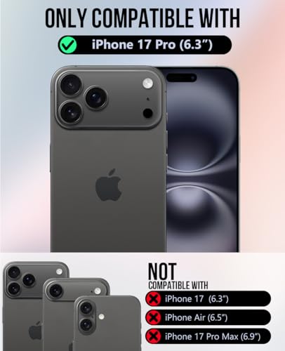 OCASE Compatible with iPhone 17 Pro Wallet Case, PU Leather Flip Folio Case with Card Holders RFID Blocking Kickstand [Shockproof TPU Inner Shell] Phone Cover 6.3 Inch 2025, Retro Graphite - color: Retro Graphite