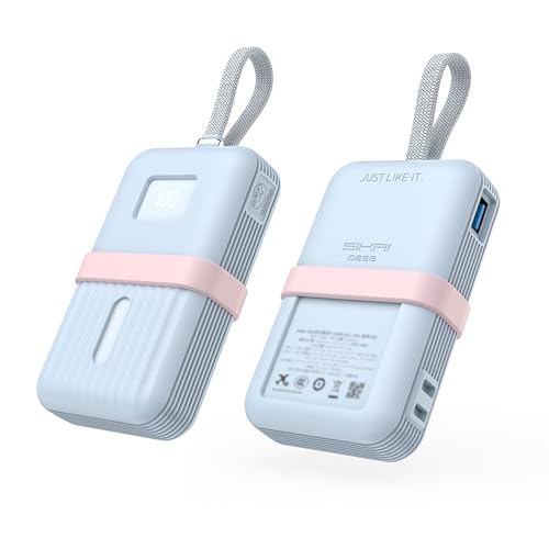Silicone Case for Anker Zolo Power Bank (10,000mAh 30W) A1680/A1688 Protective Cover with Lanyard Slot, Drop-Proof Dust-Proof Precise Cutouts for Daily Use & Travel (Blue) - color: Blue