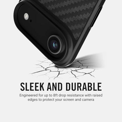 Ridge Case Compatible with iPhone 17 AIR - Compatible with MAGSAFE & Wireless Charging, Aluminum Control Buttons, Dual-Layer Construction, TPU Bumper with Drop Protection (Carbon) - color: Carbon, size: iPhone Air