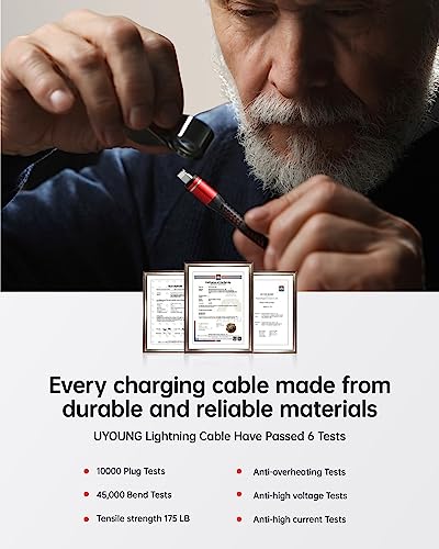 iPhone Charger Cable [Apple MFi Certified] USB to Lightning Cable 6FT 3Pack - color: Red, size: 6FT, style: USB A to Lightning