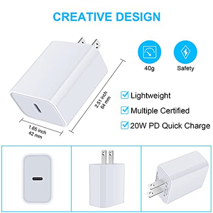 USB C Fast Charger, 20W USB C Power Adapter Fast Charging Block Cube Head - color: White1