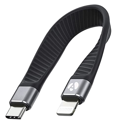 Short USB-C to Lightning Cable, 5-inch, MFi Certified, Fast Charger for iPhone & iPad (Not Compatible with Audio DAC or USB-C iPhone/iPad Models)