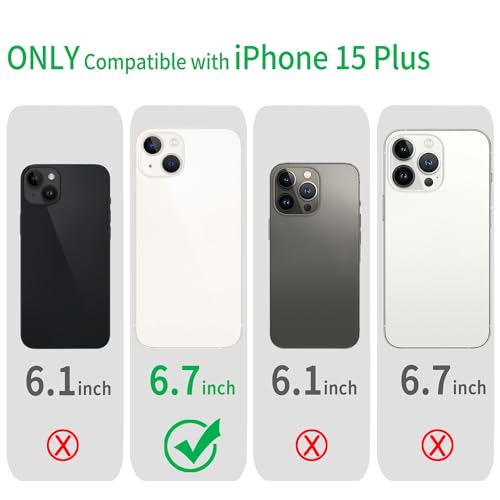 JJGoo Compatible with iPhone 15 Plus Case Glitter, Clear Transparent Soft TPU Sparkle Anti-Scratch Shockproof Protective Phone Bumper, Women Girls Slim Bling Sparkly Phone Case, Translucent Black - color: Black, size: for iPhone 15 Plus