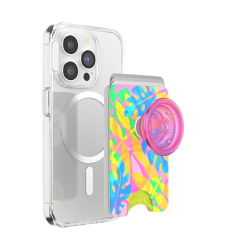 PopSockets Phone Wallet for MagSafe with Grip- Boca Palm - color: Boca Palms, style: MagSafe