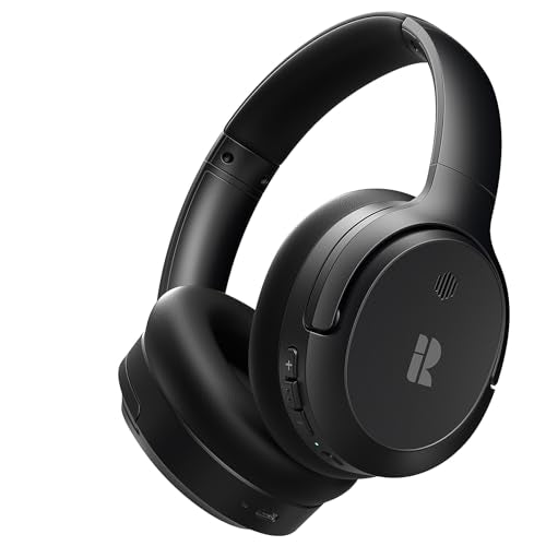 Calmbee Hybrid Active Noise Cancelling Headphones Wireless Over Ear 140Hrs - color: Black