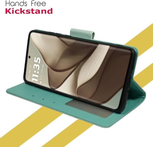 Zase for Motorola Moto G 5G (2025/2026) & Moto G Play (2026) Wallet Phone Case Protective Cover [RFID Blocking] PU Leather Purse Magnetic Closure w/Kickstand Card Slot Wrist Strap (Tropical Flowers) - color: Tropical Flowers