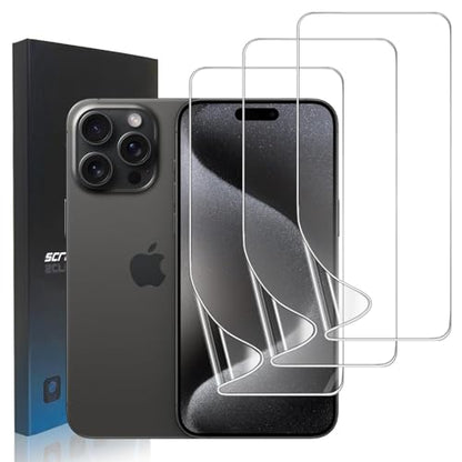 3 Pack for iPhone 15 Pro Max Screen Protector Flexible Soft - size: iPhone15 Pro Max