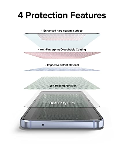 Ringke for Samsung Galaxy Z Flip 4 Screen Protector [Dual Easy, 2 Pack]