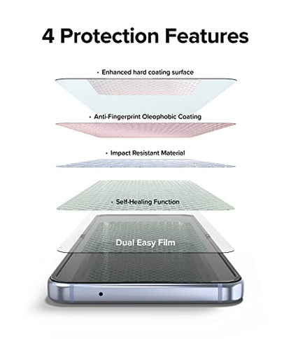 Ringke for Samsung Galaxy Z Flip 4 Screen Protector [Dual Easy, 2 Pack]