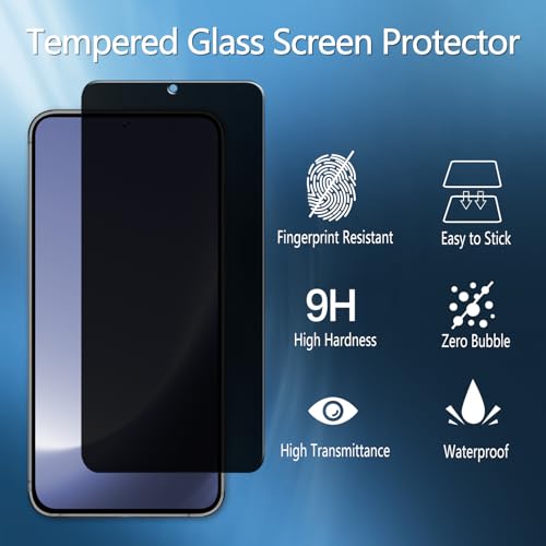 2 Pack Privacy Screen Protector for Samsung Galaxy S23 Plus