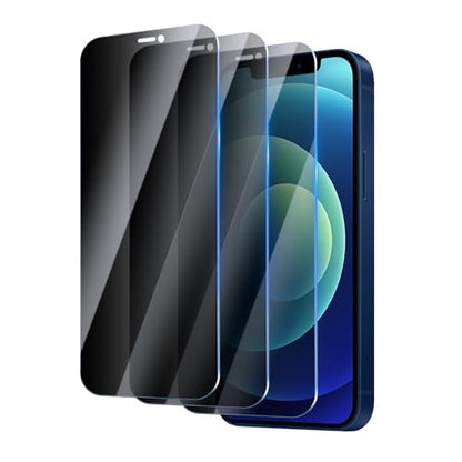 Privacy Screen Protector for iPhone 12 Mini 5.4 Inch 3 Pack, Tempered Glass Film Anti-spy Scratch Resistant 9H Hardness Case Friendly - size: iPhone 12 Mini