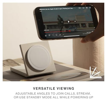 Native Union Rise Magnetic Wireless Charger – Qi2 Certified & MagSafe Compatible – Foldable Fast Charging Stand for iPhone Duo, 18 Pro Max & Other Qi-Compatible Devices – Up to 15W (Sandstone) - color: Sandstone