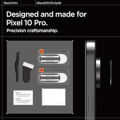 Spigen Glas.tR EZ FIT Optik Camera Lens Protector for Pixel 10 Pro - size: Pixel 10 Pro