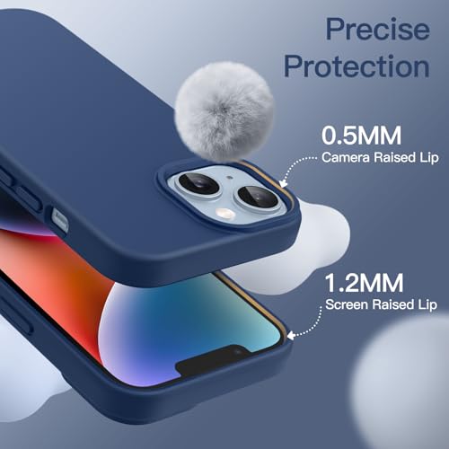 JETech Silicone Case for iPhone 14, Cobalt Blue | Silky Soft Touch, Shockproof Protection, Scratch Resistant, Microfiber Lining - color: Cobalt Blue, size: iPhone 14