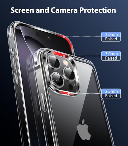 Mkeke for iPhone 16 Pro Max Case Clear [Not-Yellowing] [Military-Grade Drop Protection] Shockproof Protective Clear iPhone 16 Pro Max Case Phone Bumper case for Apple 6.9 inch 2024 - size: for iPhone 16 Pro Max Case 6.9"