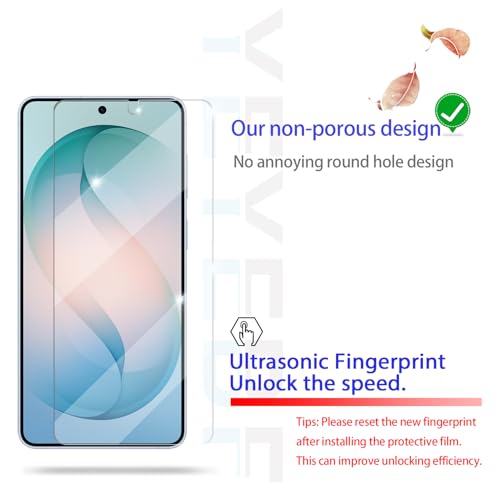 Galaxy S26 Screen Protector + Camera Lens Protector, [2 +2 Pack] [Ultrasonic Fingerprint Unlock] [Case Friendly] Full Coverage Tempered Glass Screen Protector For Samsung Galaxy S26 - size: Galaxy S26