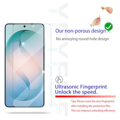 Galaxy S26 Screen Protector + Camera Lens Protector, [2 +2 Pack] [Ultrasonic Fingerprint Unlock] [Case Friendly] Full Coverage Tempered Glass Screen Protector For Samsung Galaxy S26 - size: Galaxy S26