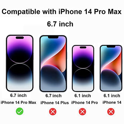 2 Pack Anti-Blue Privacy Tempered Glass for iPhone 14 Pro Max Mirror Anti-Spy Screen Protector Anti-Peeping Film Electroplated 6.7 inch (Blue) - size: For iPhone 14 Pro Max