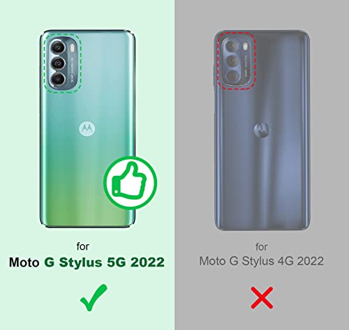 Shields Up for Moto G Stylus 5G 2022 Case with Card Holder, Clear | Minimalist Wallet Case, 3 Card Slots, 360° Rotation Ring Stand/Kickstand, Drop Protection Protective Cover - size: Moto G Stylus 5G 2022