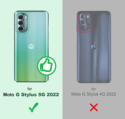 Shields Up for Moto G Stylus 5G 2022 Case with Card Holder, Clear | Minimalist Wallet Case, 3 Card Slots, 360° Rotation Ring Stand/Kickstand, Drop Protection Protective Cover - size: Moto G Stylus 5G 2022