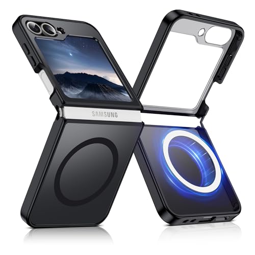 Pilaru Magnetic for Samsung Galaxy Z Flip6 Case & Z Flip7 fe Case: 12FT Military Grade Drop Protection [Compatible with MagSafe] Slim Non Slip Anti-Fingerprint Rugged for ZFlip 6/ ZFlip 7 fe Black - color: Matte black, size: Galaxy Z Flip 6 & Galaxy Z Fli