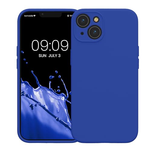 kwmobile Case Compatible with Apple iPhone 14 Case - Slim TPU Silicone Phone Cover - Soft Touch Finish - Baltic Blue - color: Baltic Blue, size: iPhone 14
