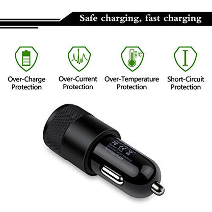USB C 고속 차량용 충전기, 30W 3.0 PD 타입 C 자동차 어댑터 2 포트 USB C 자동차 플러그 - color: C-블랙
