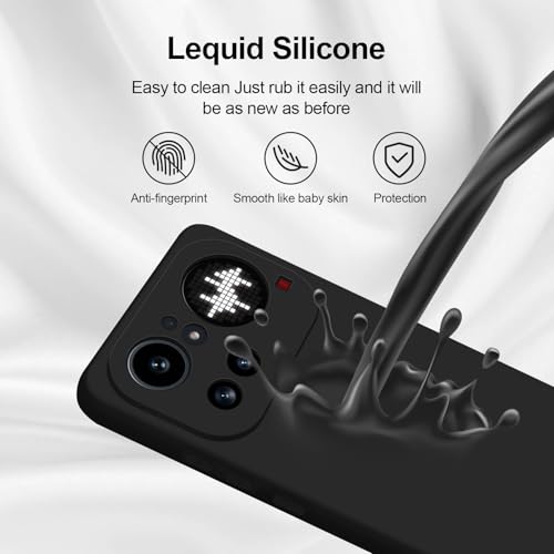 GiiYoon Silicone Case for Nothing Phone 4a Pro, Black - color: Black, size: Nothing Phone 4a Pro