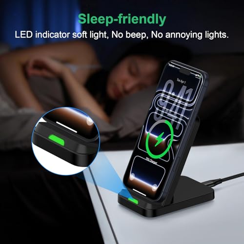 Wireless Phone Charger Android Stand for Android Samsung S26 Ultra/S26+/S26 - color: Black