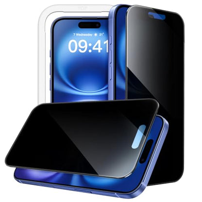 JETech 360° Privacy Screen Protector for iPhone 16 Plus, 2-Pack - size: iPhone 16 Plus