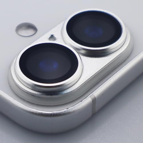 for iPhone 17 Camera Lens Protector Tempered Glass Metal Full Coverage Lens Cover Accessories (Silver) - color: Silver