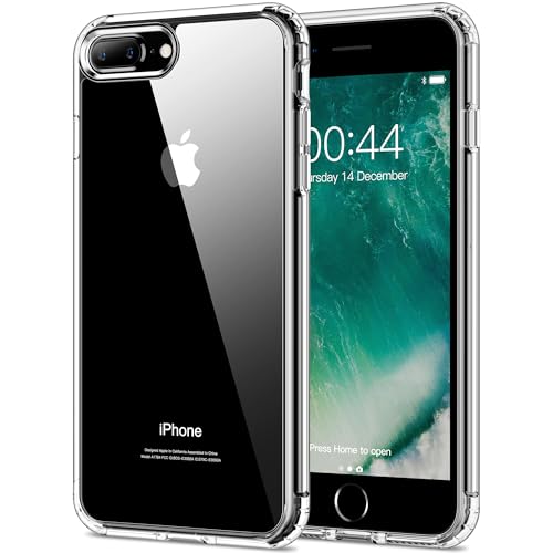 HOOMIL Case for iPhone 7 Plus/iPhone 8 Plus 5.5-Inch, Non-Yellowing, Drop Protection, Anti-Scratch Transparent Hard Back Phone Cover - Crystal Clear - color: Clear, size: iPhone 7 Plus/8 Plus