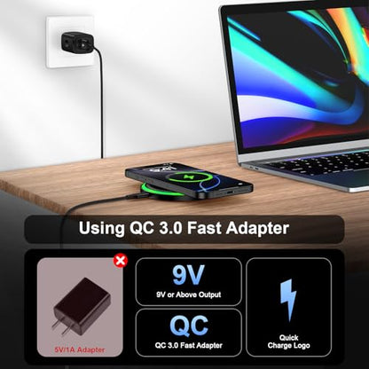 for Samsung S26/S25 Ultra/S24 Plus/S24FE Wireless Charger Fast Charging Pad - color: Black
