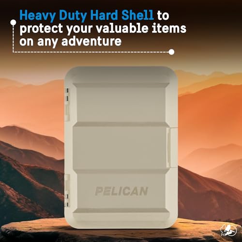 Pelican MagSafe Wallet for iPhone - Slim Magnetic Phone Wallet - Desert Tan | Heavy Duty MIL-STD Snap-On Magnetic Card Holder - Detachable Hard MagSafe Wallet for iPhone 17 Pro Max/16/15/14/13/Pixel 10 - color: Desert Tan, style: Protector