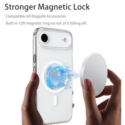 TOPF&B Magnetic Case Compatible with iPhone 17 Pro Max,Compatible with Magsafe,Anti-Yellowing Cover,Transparent Screen Protector,Clear Case for iPhone 17 Pro Max,Crystal Clear - size: iPhone 17 Pro Max Magsafe Case