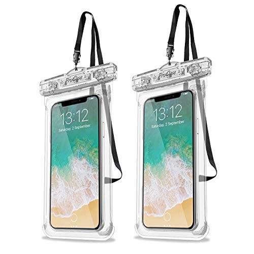 ProCase 2 Pack Waterproof Phone Pouch, Underwater Phone Case Up to 7", Dry Bag for iPhone 17 Air 16 15 14 13 Pro Plus Max, Galaxy S24 S23 S22 Ultra Pixel, Beach Essentials -Clear - color: Clear