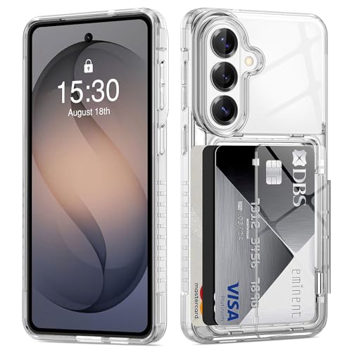 ACANDYA for Samsung Galaxy S26 Plus Case Wallet Clear S26+ Case with Card Holder Protective Shockproof Anti-Scratch Anti-Yellow Heavy Duty Protection Cover for Samsung Galaxy S26 Plus/S26+ Transparent - size: for Galaxy S26+/S26 Plus