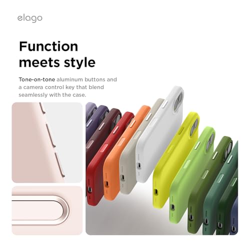 elago Premium Magnetic Silicone Case for iPhone 17 | Compatible with MagSafe, Liquid Silicone Material, Protection, Shockproof, Slim Phone (Lovely Pink) - color: Lovely Pink, size: iPhone 17